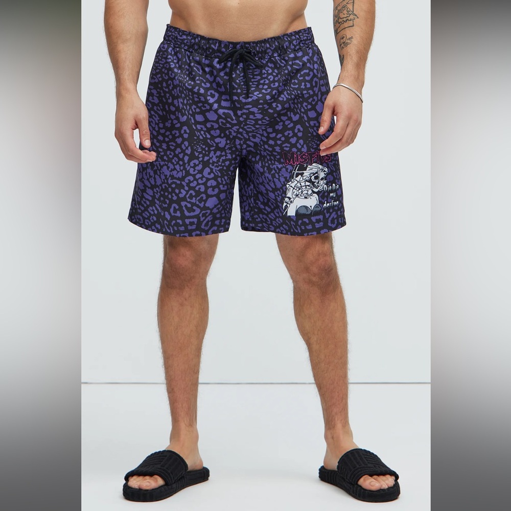 The Misfits Face Off Swim Trunks